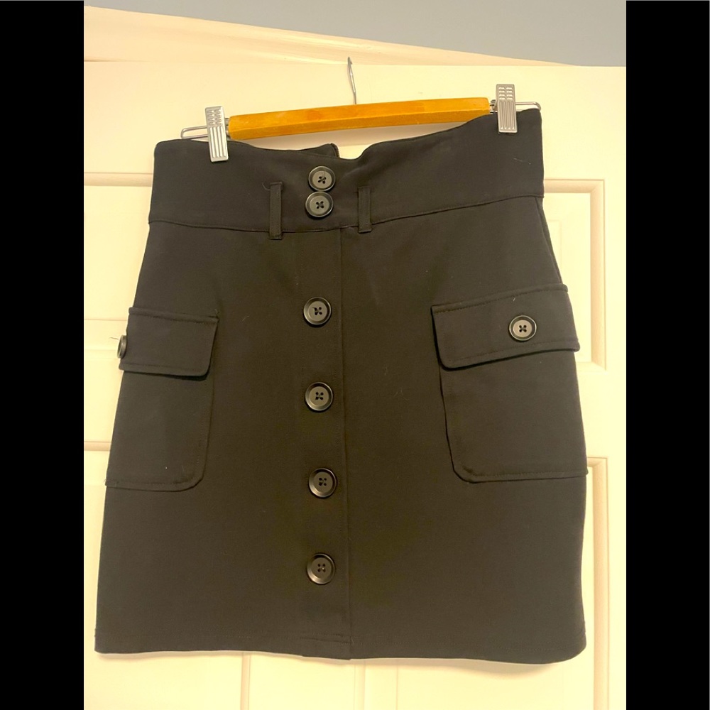 Black mini skirt